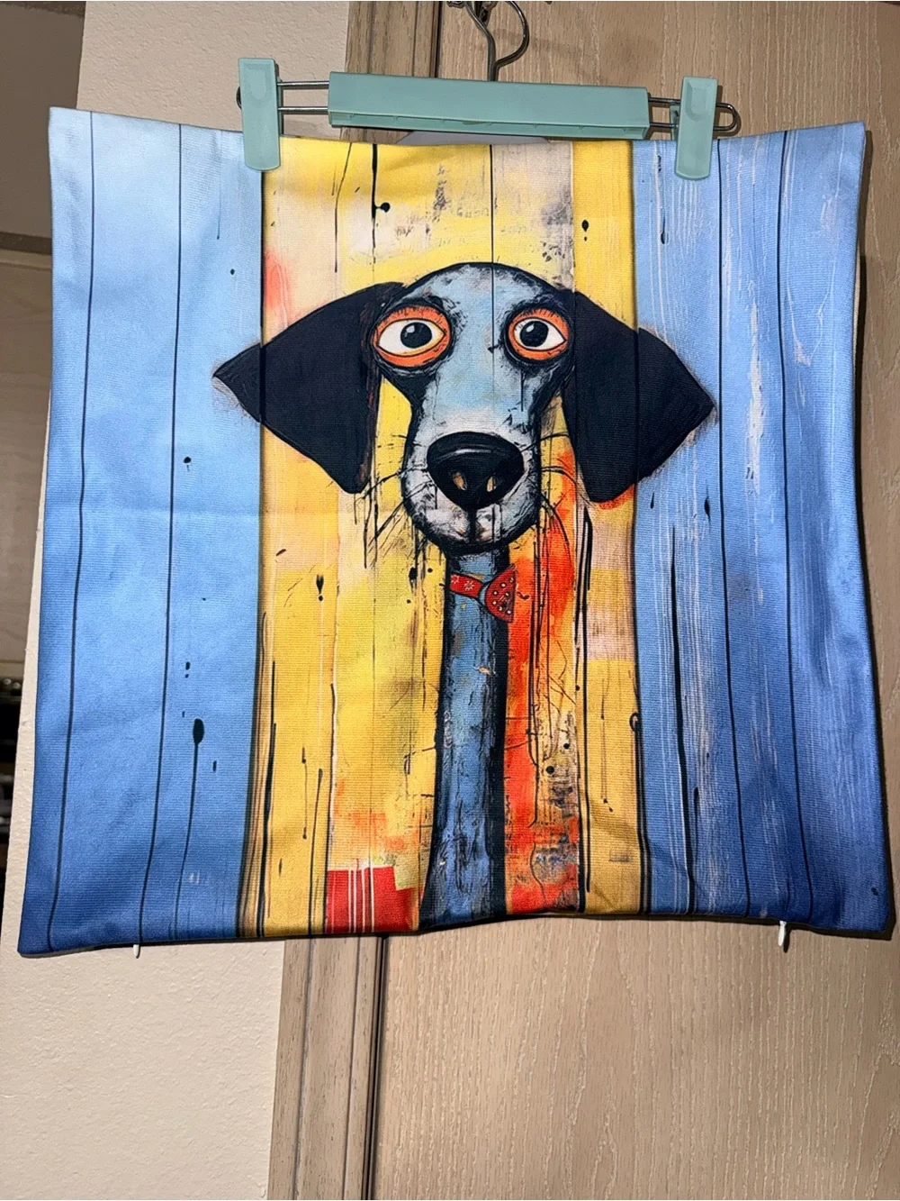 Set of 2 Whimsical Dog Decorative Throw Pillow Covers 18” x 17”